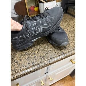 Asics Gel-Venture 7 Men Black Graphite Grey Trail Running Shoes 1011A560 Size 15
